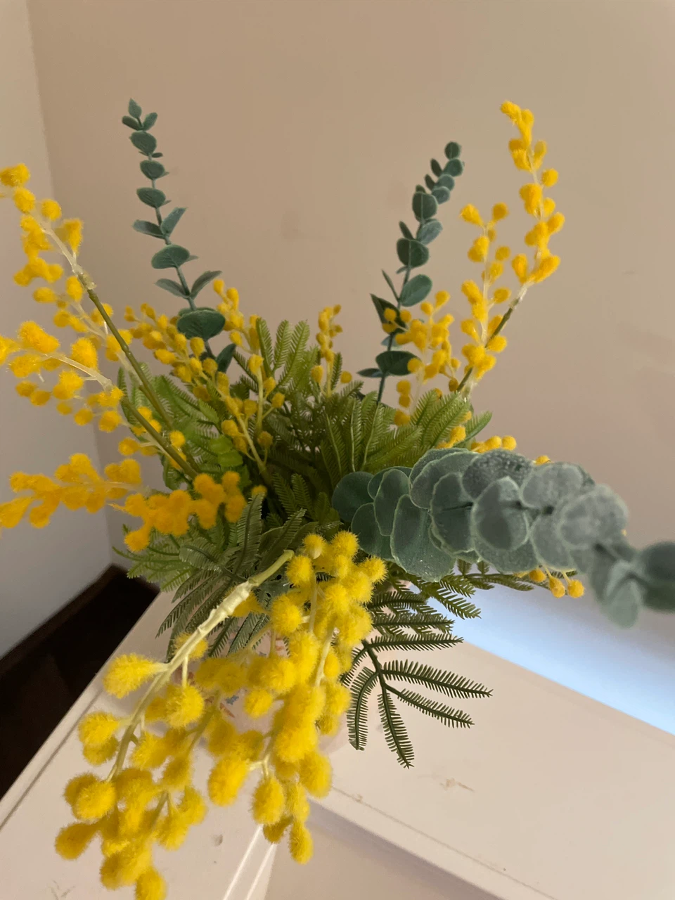 Faux Yellow Floral Arrangement in Pitcher - photo 2
