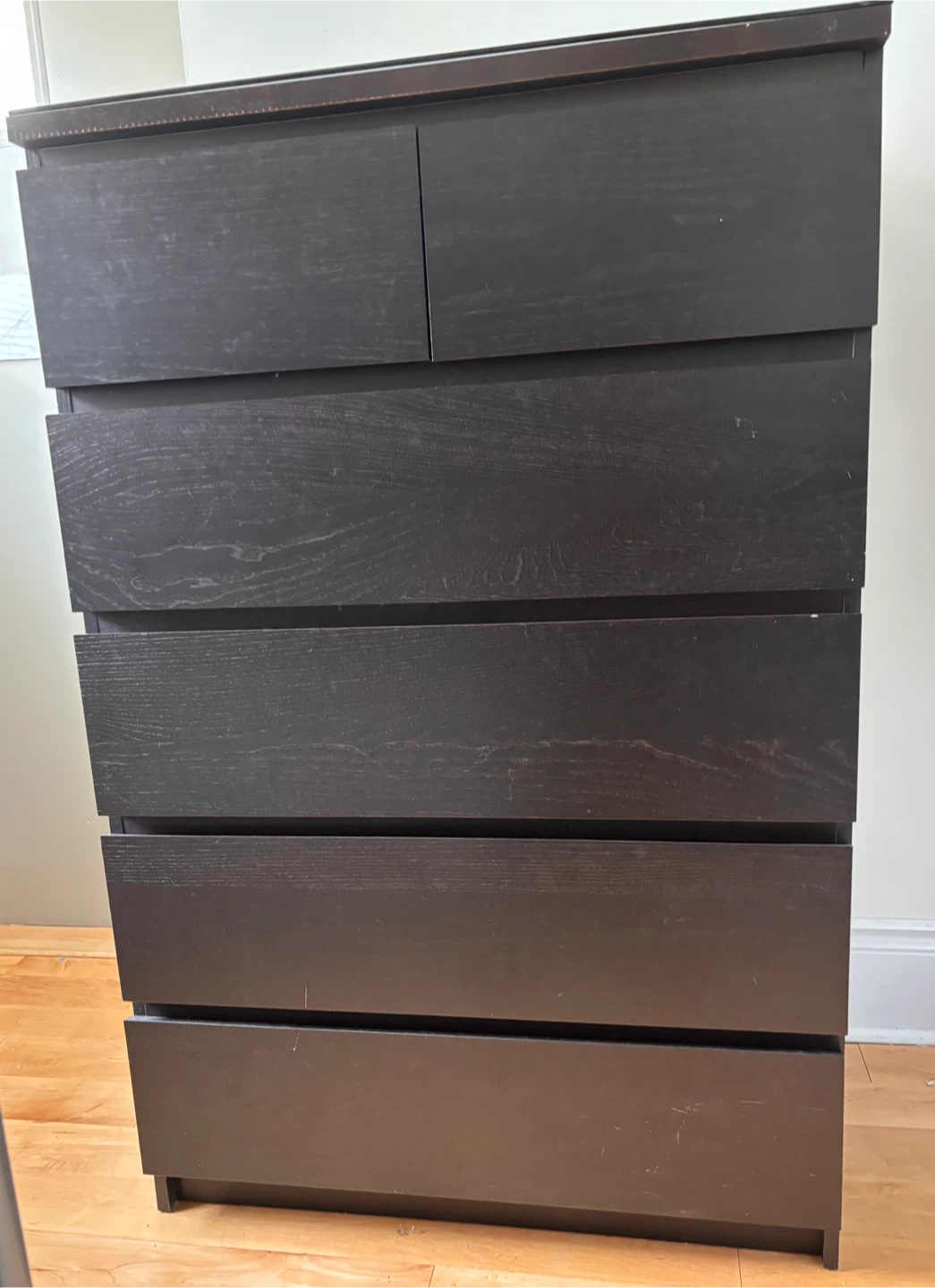 MOVING SALE! IKEA MALM 6-drawer set with glass top cover