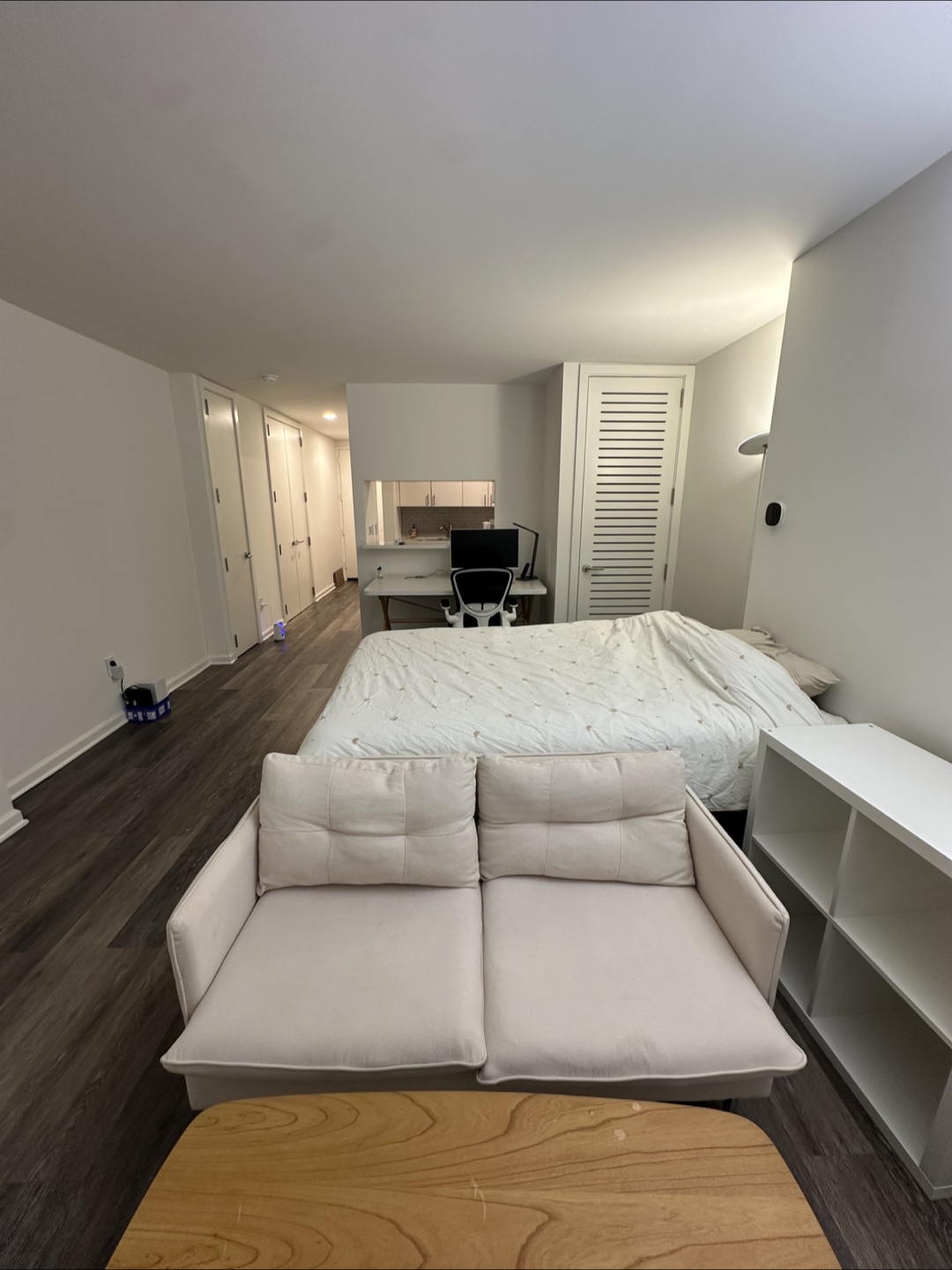 Beige Loveseat Couch - photo 2