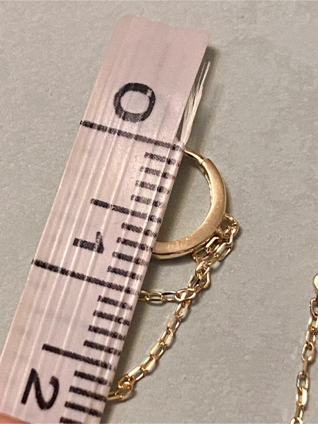 10K Gold Chain Drop Hoop Earrings - photo 5