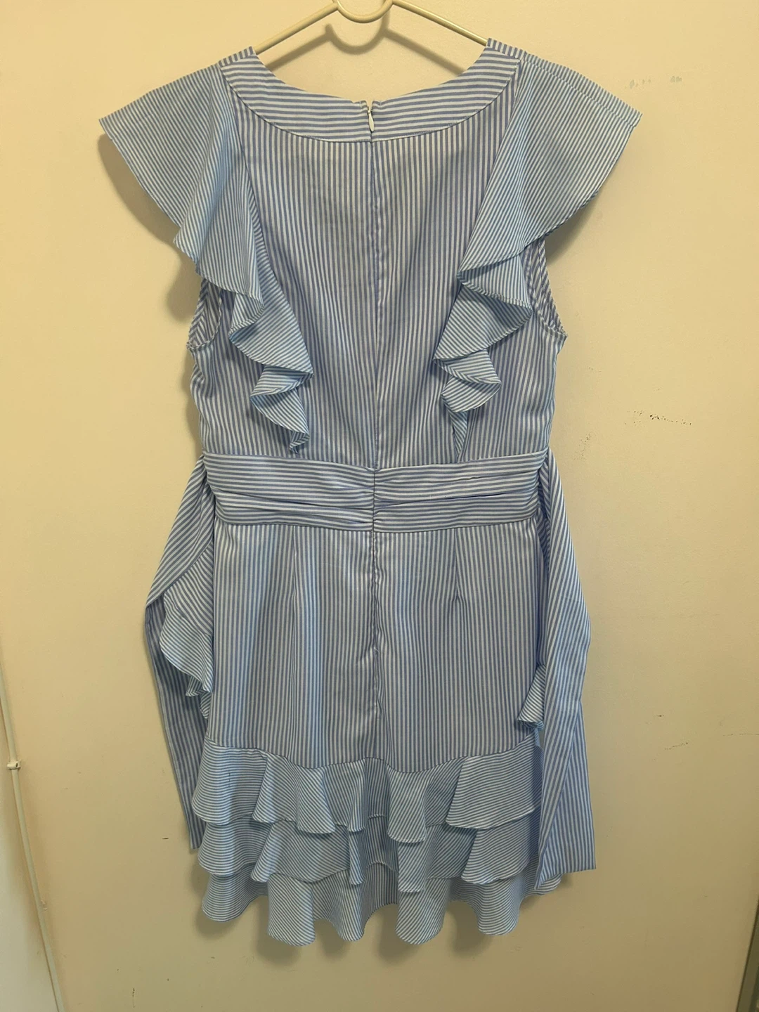 SAYLOR Blue Stripe Ruffle Dress - photo 2