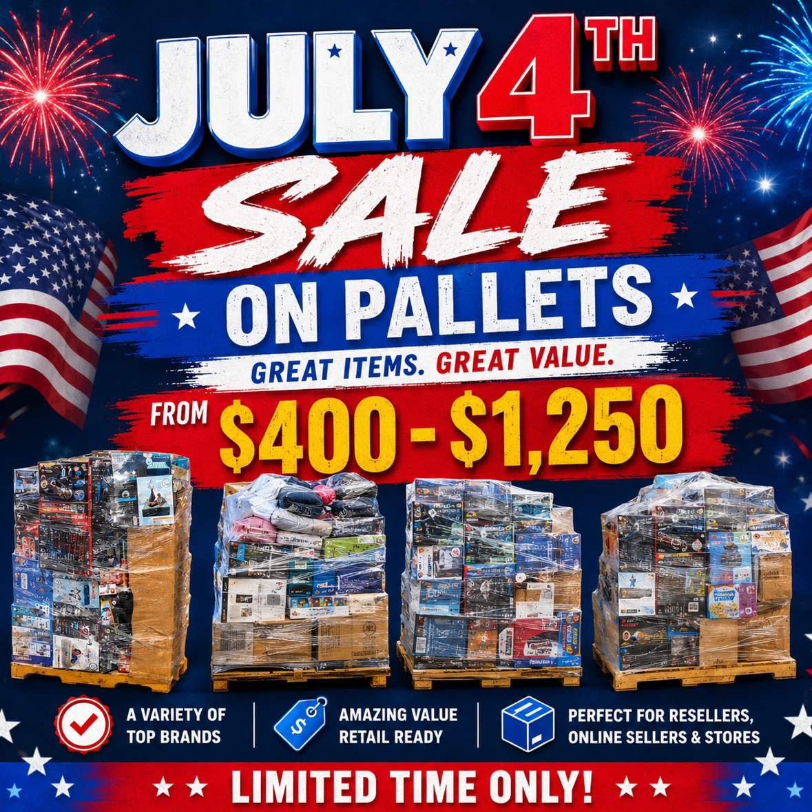 July 4th Sale on Pallets!