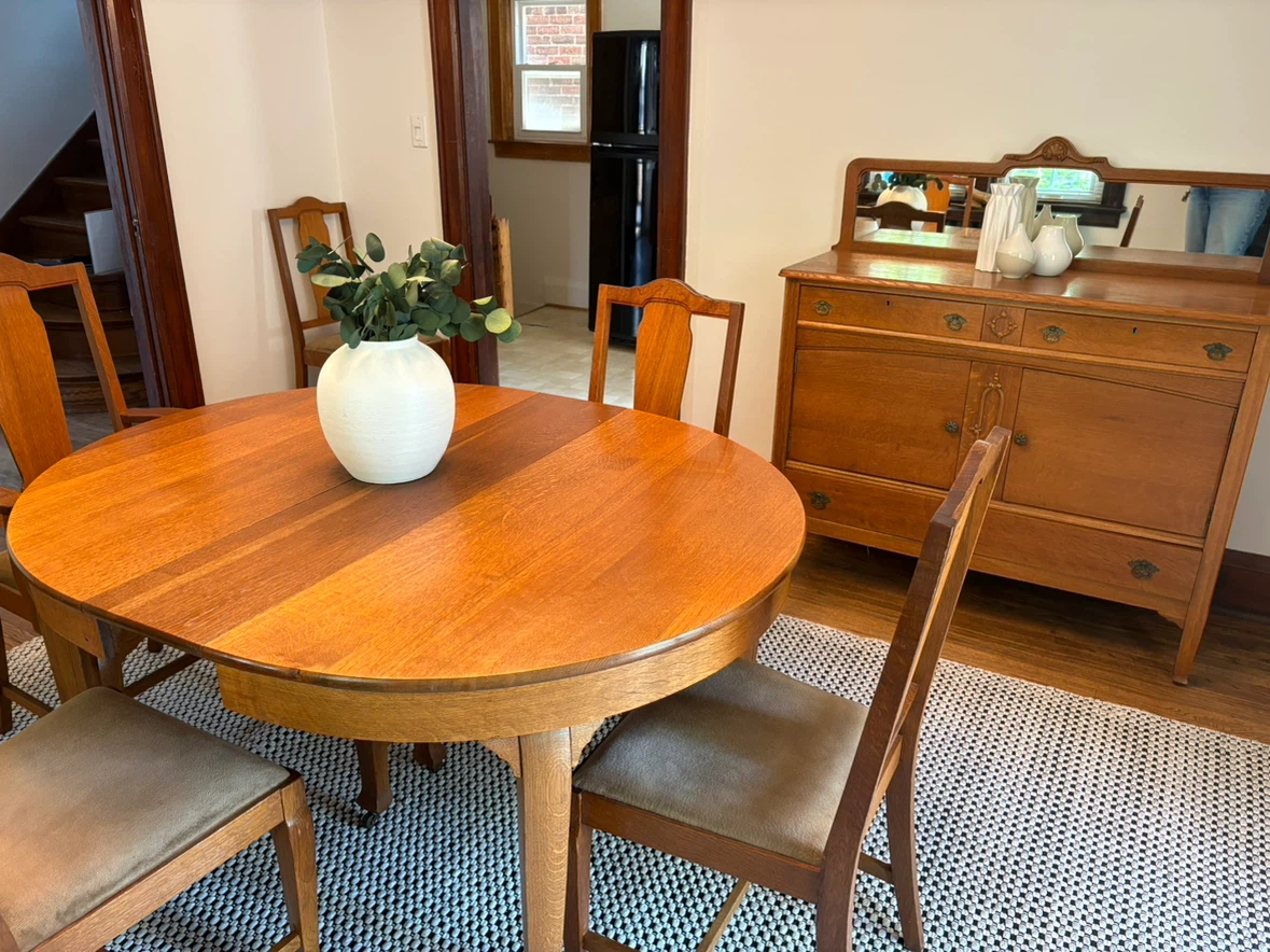 Vintage oak dining set - photo 3
