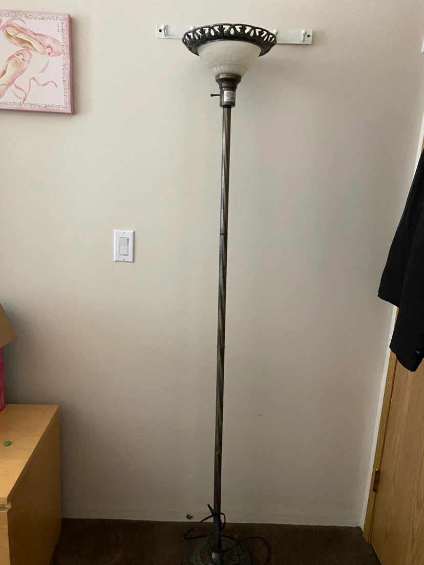 Floor Lamp with Frosted Glass Shade
