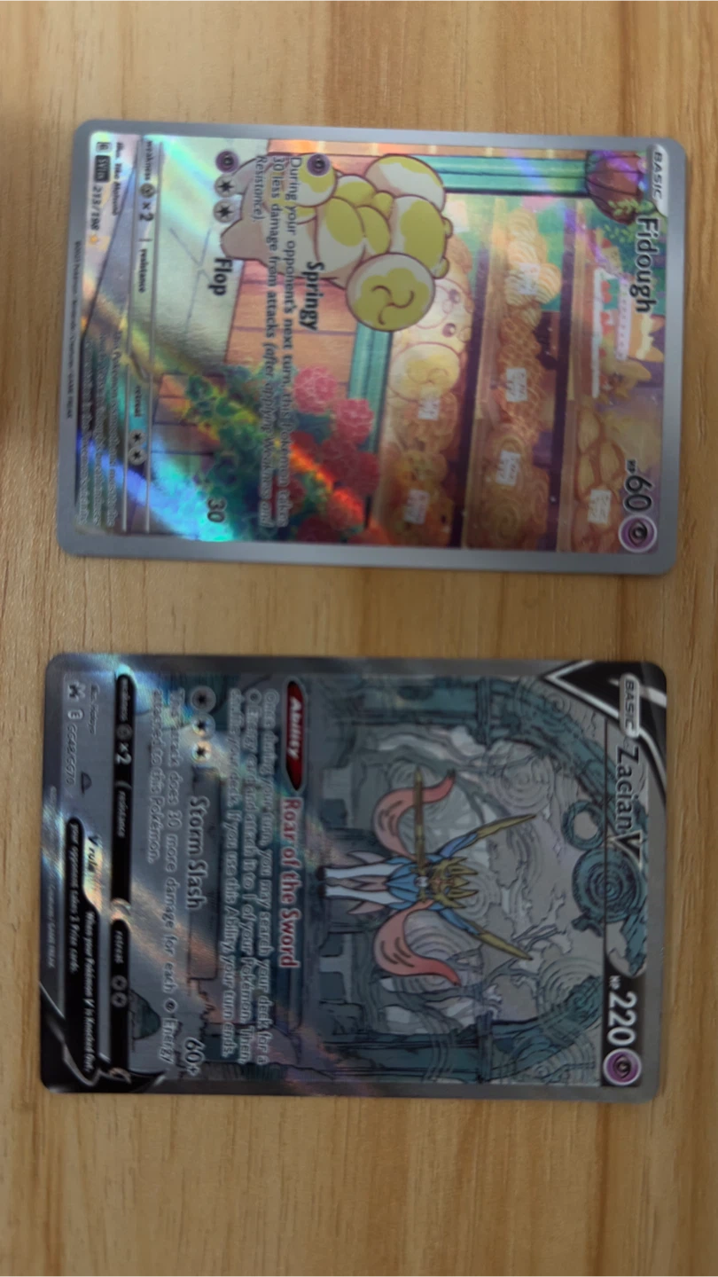 Pokémon Cards – Fidough Illustration Rare & Zacian V