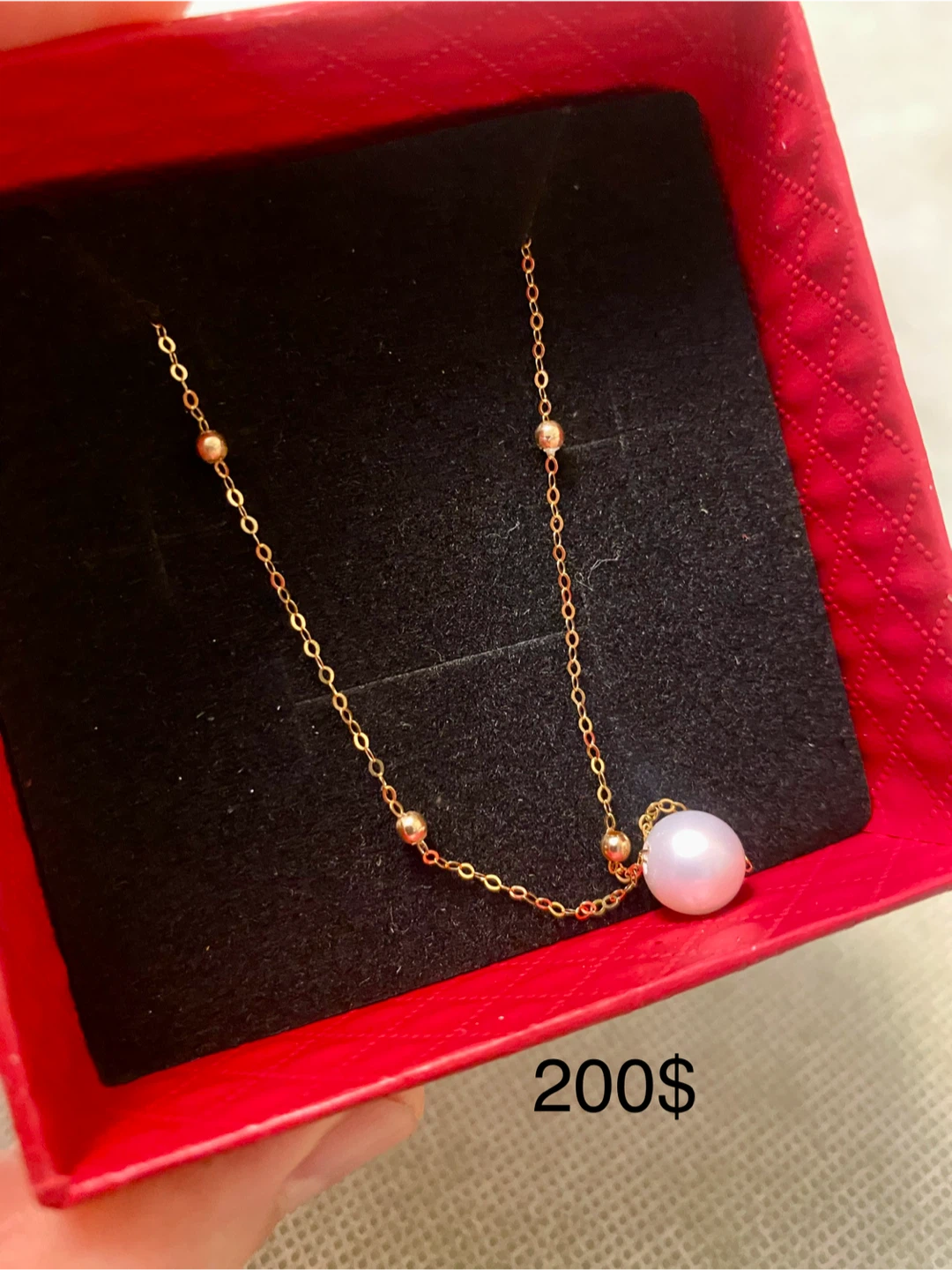 18K (750) Gold Necklace with Pearl - photo 4