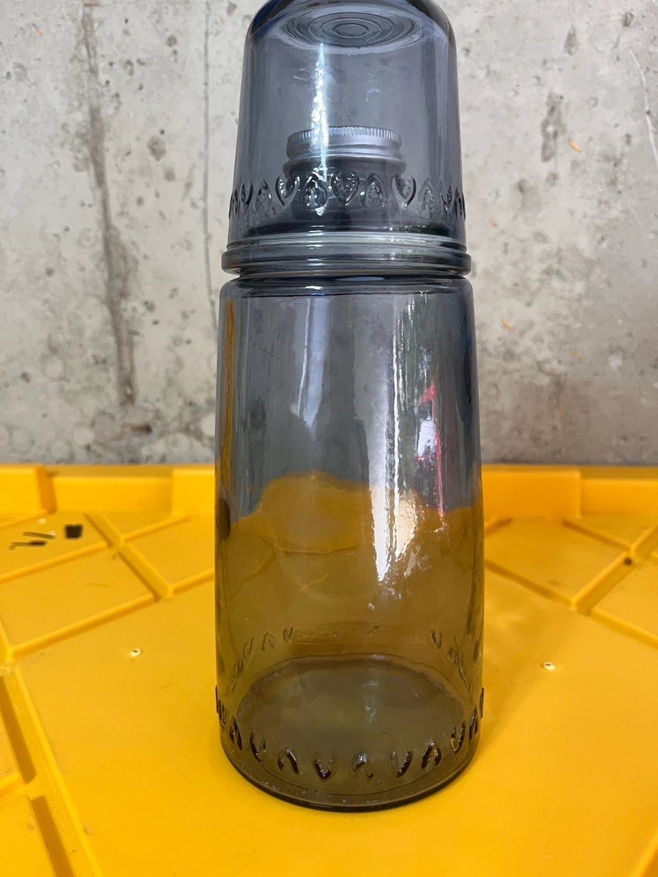 Grey Glass Decanter with Tumbler - photo 4