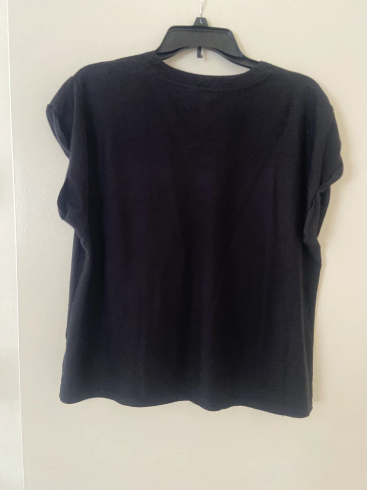 Rock & Republic Black Studded V-Neck T-Shirt XL - photo 5