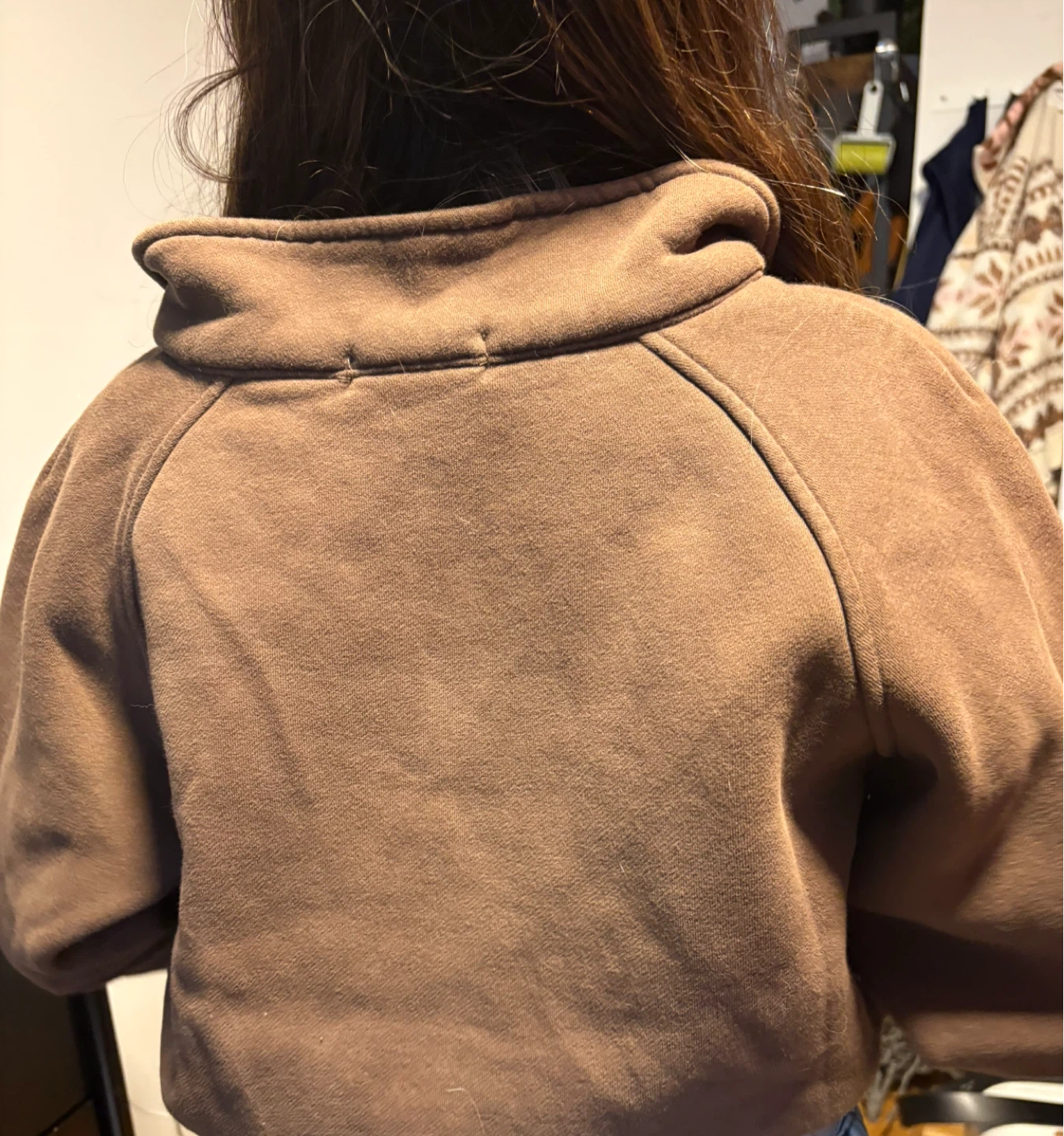 Automet Brown Fleece Lined Zip-Up Hoodie