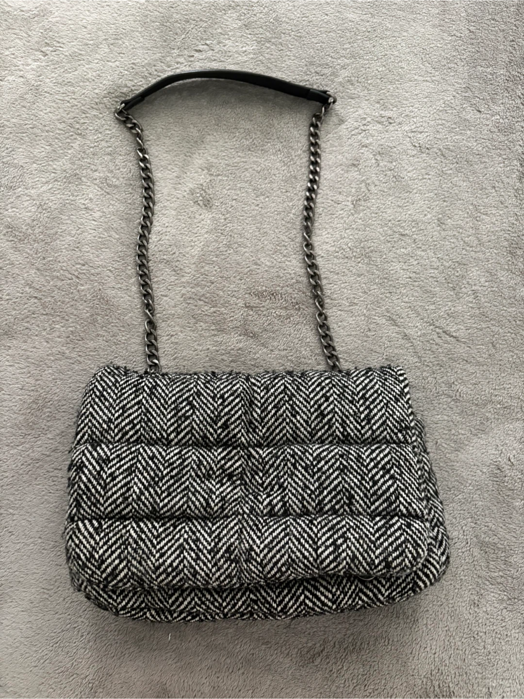 Zara Tweed Shoulder Bag