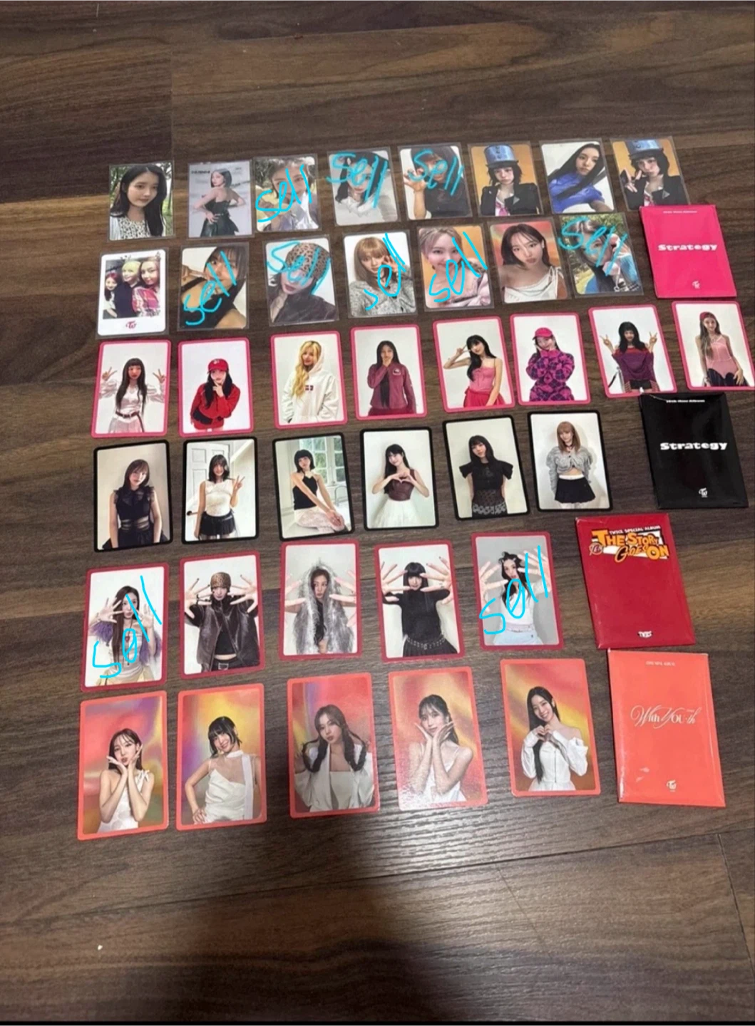 Twice, and Iu photocards for trade and sell