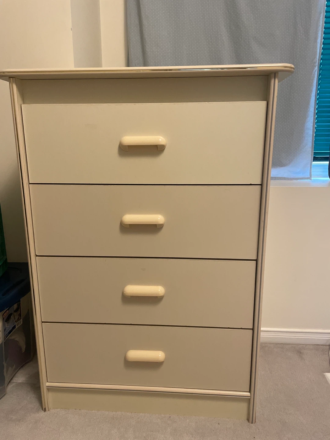 2-Piece Cream Dresser Set – Tall Chest + Dresser with Mirror - photo 2