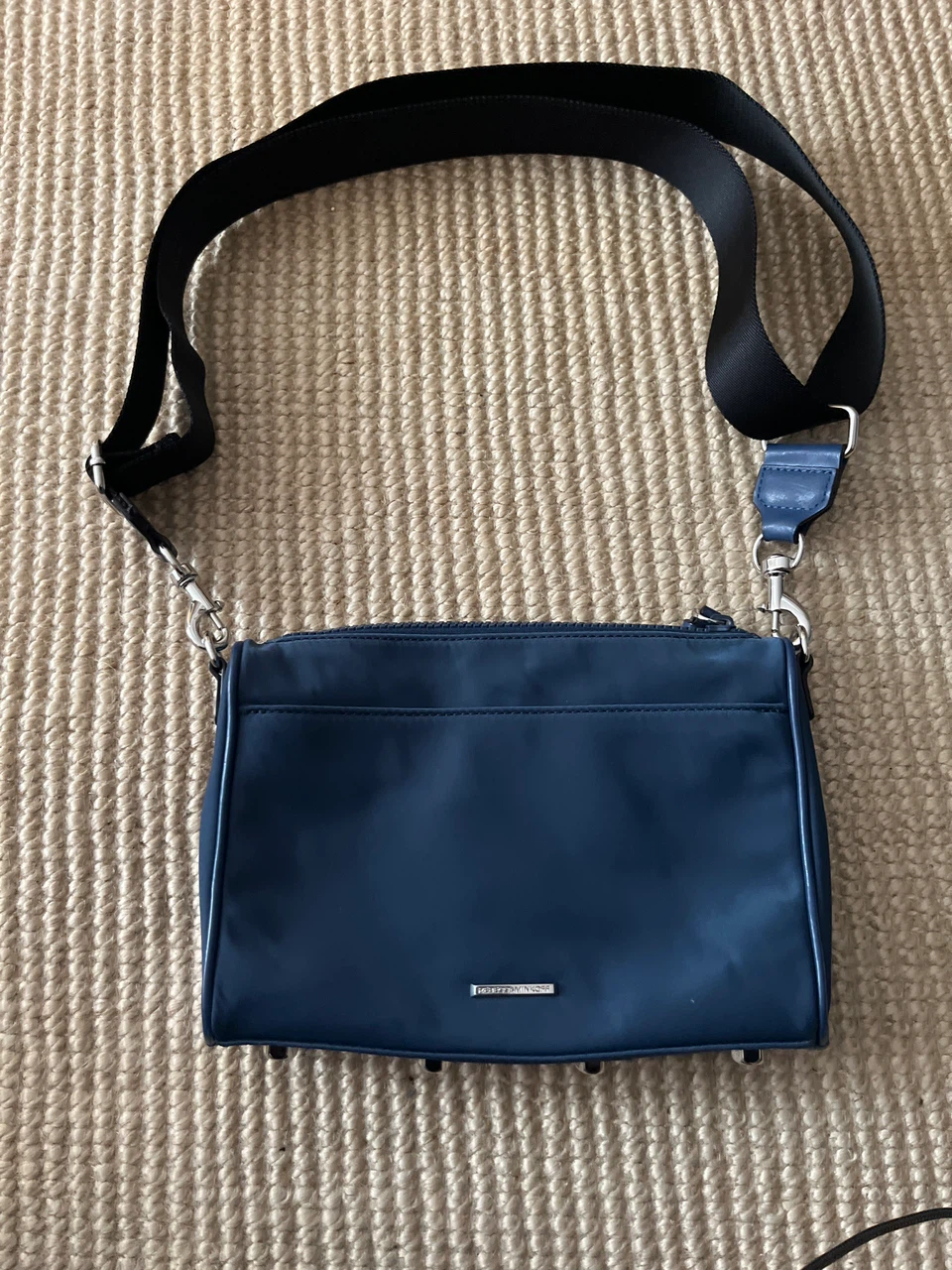 Rebecca Minkoff Blue Nylon Crossbody Bag