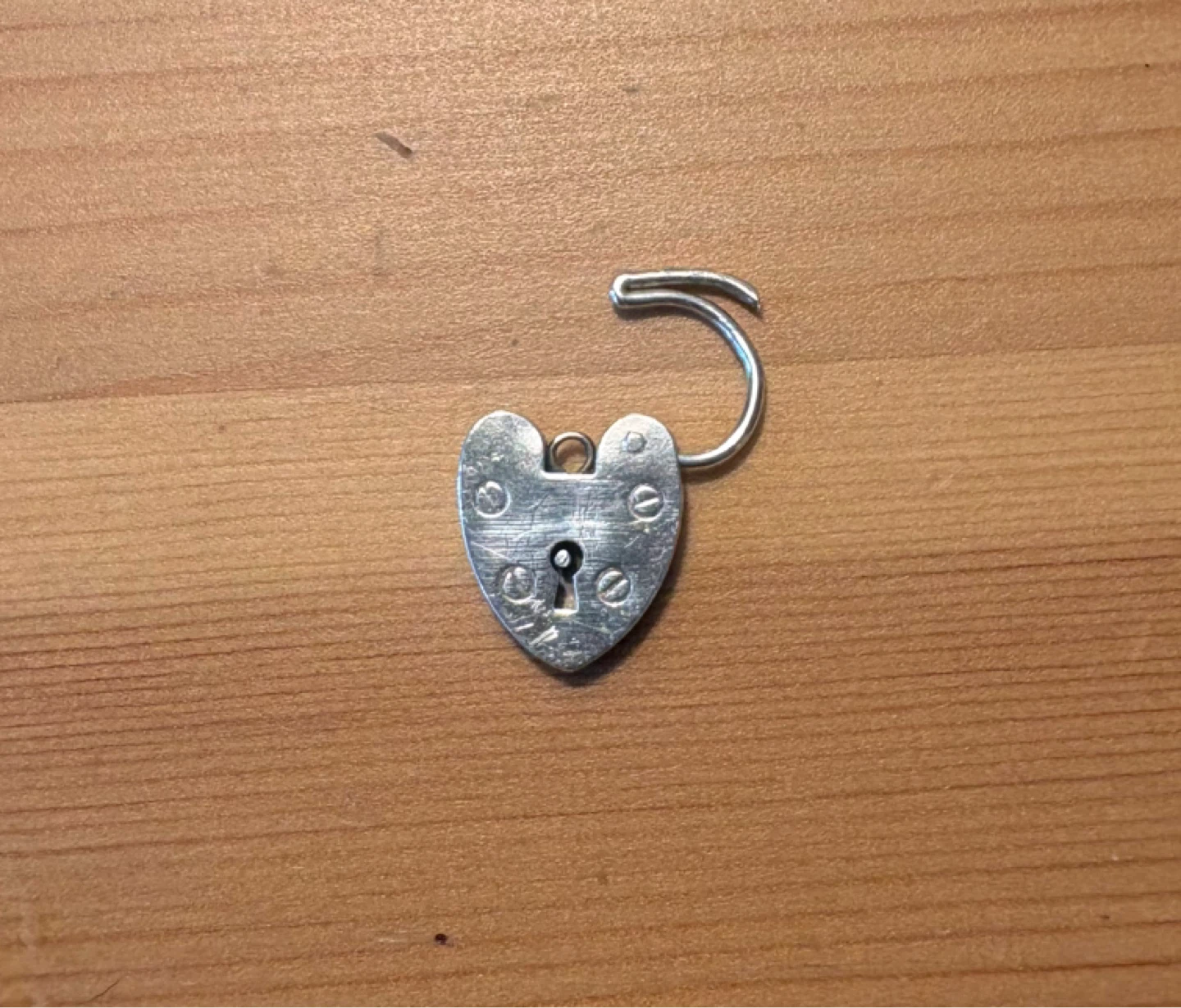 Vintage Sterling Silver Functional Padlock Charm