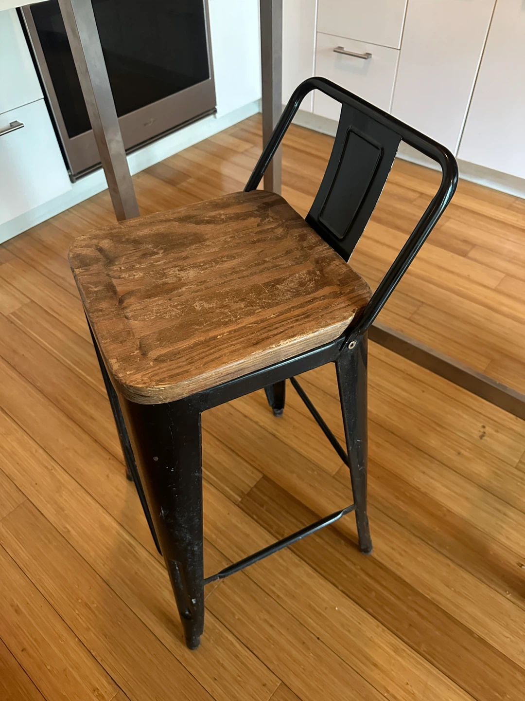 1 VINTAGE TOLIX COUNTER HEIGHT KITCHEN ISLAND BAR STOOL