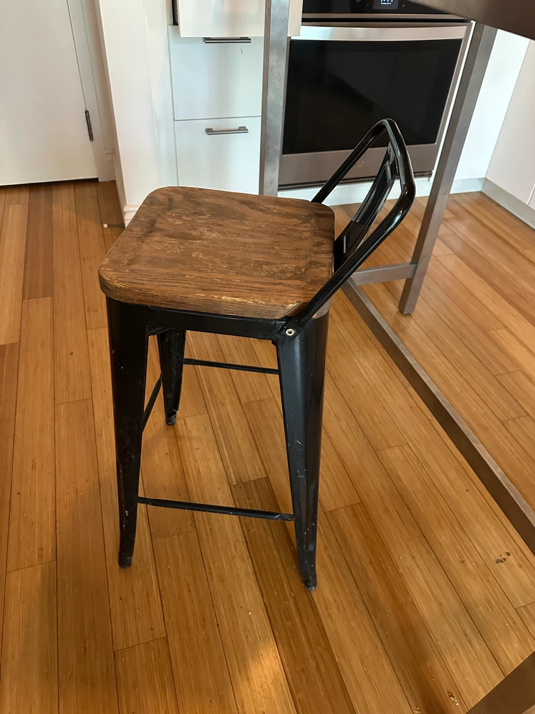 1 VINTAGE TOLIX COUNTER HEIGHT KITCHEN ISLAND BAR STOOL - photo 2