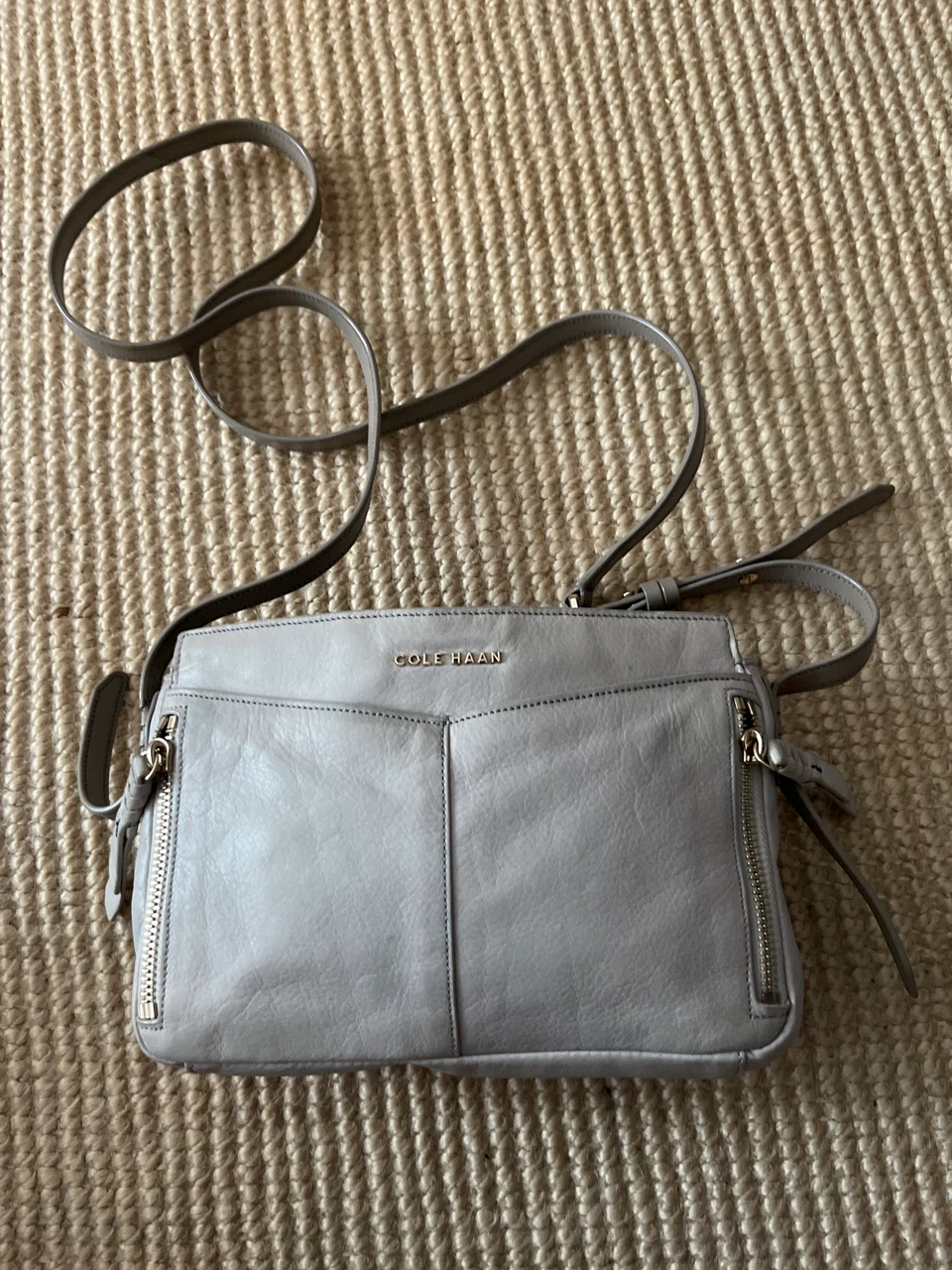Cole Haan Crossbody Bag - Grey Leather