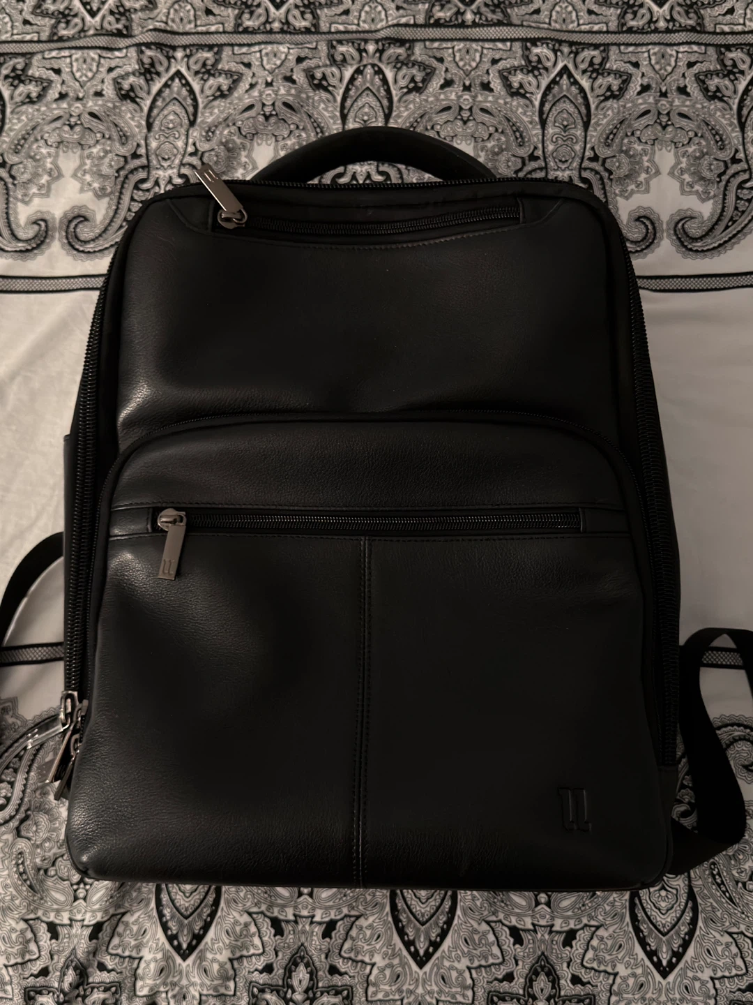 Black Leather Backpack