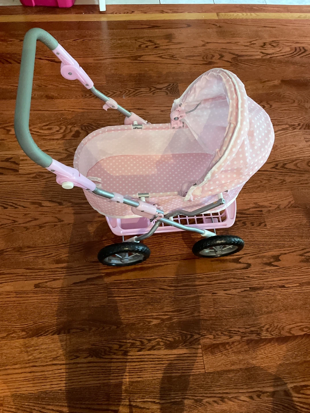 Pottery Barns Pink Polka Dot Doll Stroller