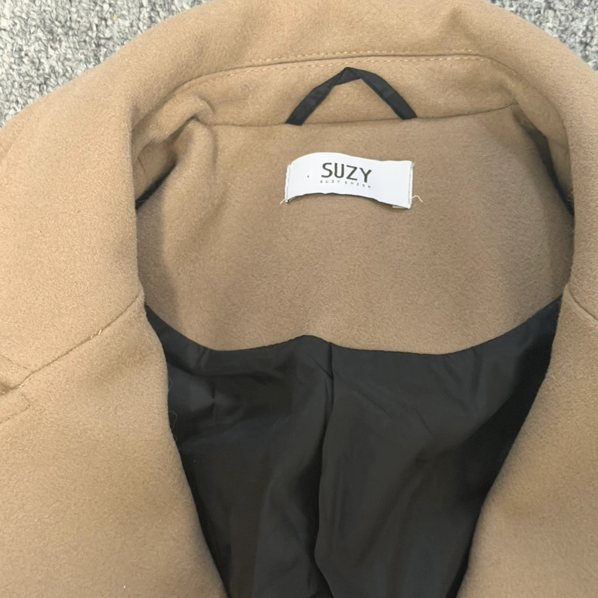 Suzy Women's Camel Wool Blend Long Coat - photo 3