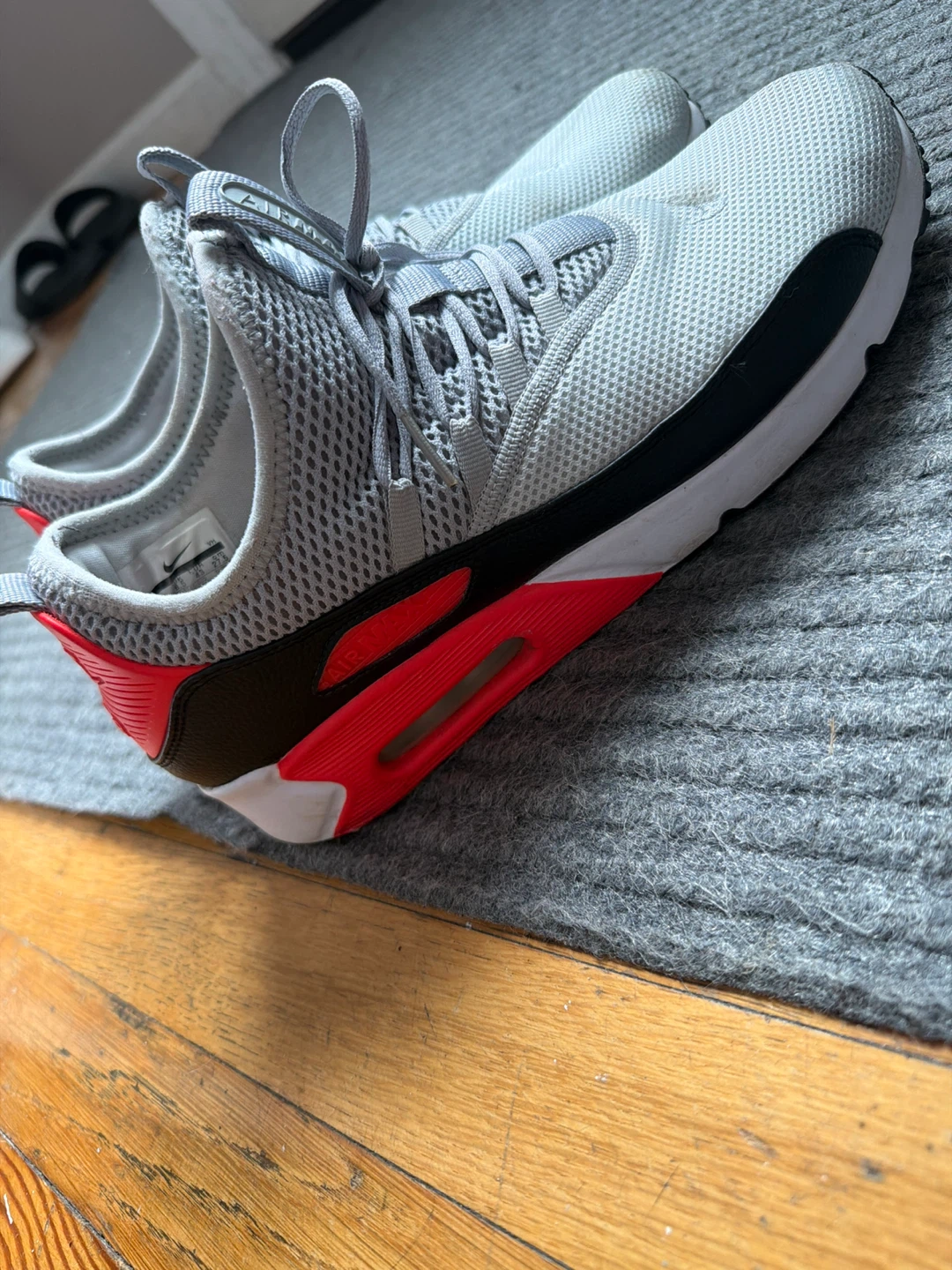 Nike Air Max 90 Grey Red Men's Shoes - photo 2