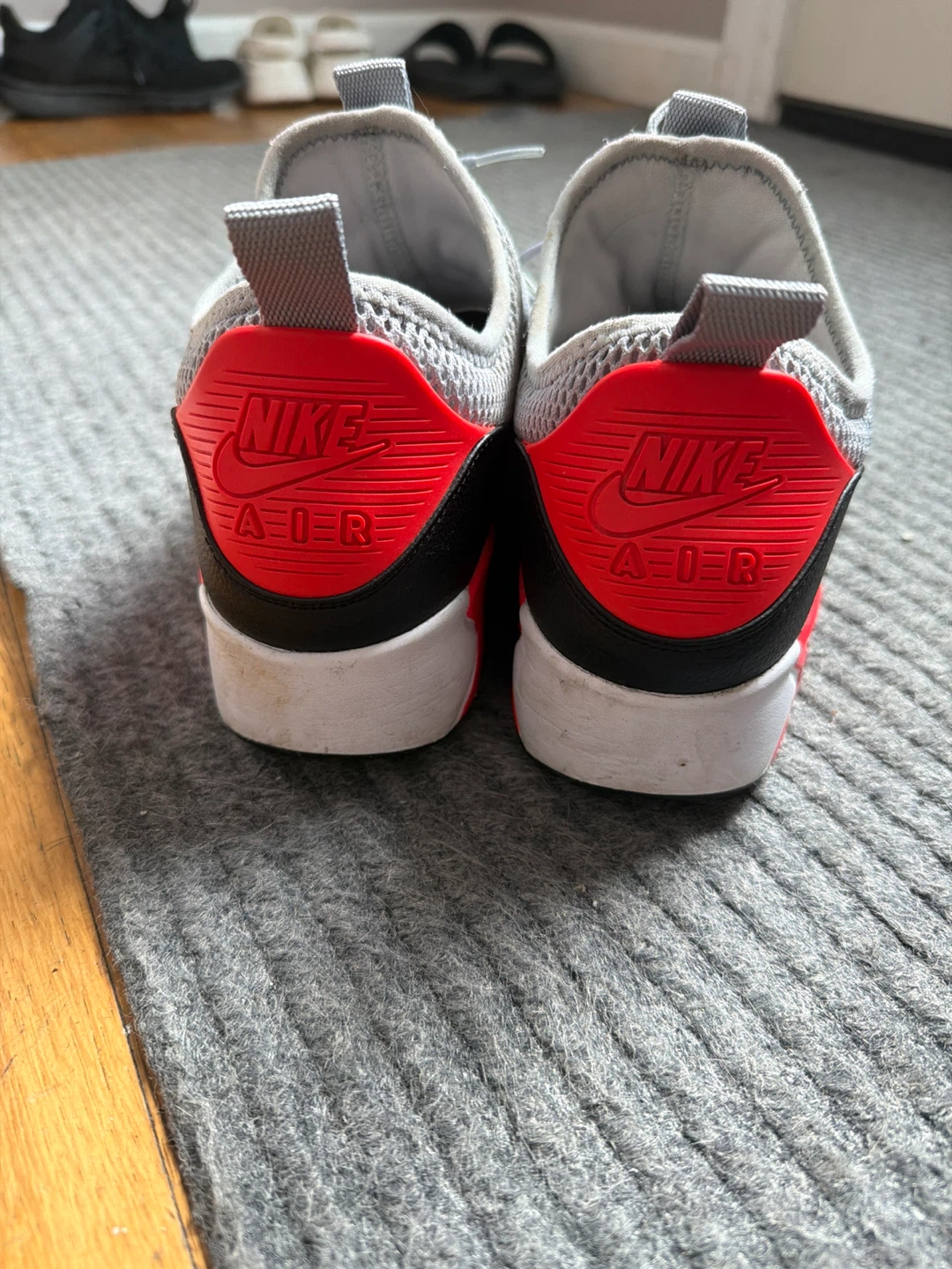 Nike Air Max 90 Grey Red Men's Shoes - photo 3