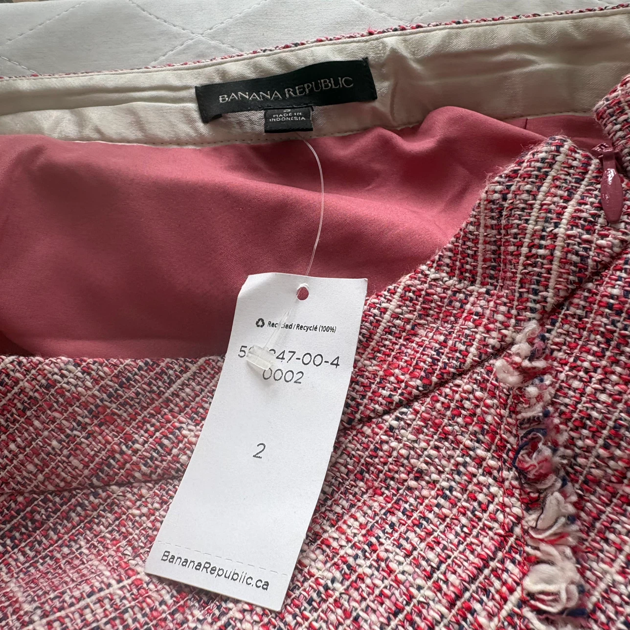 NWT Banana Republic Tweed Skirt Size 2 - photo 3