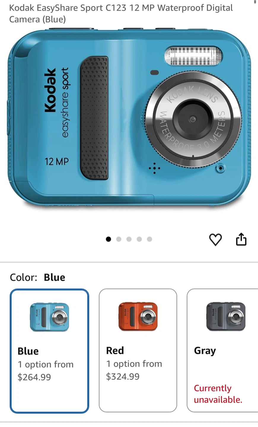 Kodak EasyShare Sport C123 12 MP Waterproof Digital Camera - photo 3