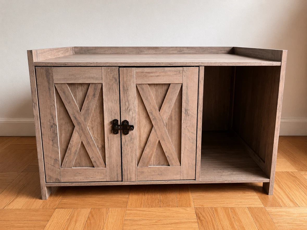 Hidden Cat Litter Box Enclosure / Litter Box Furniture