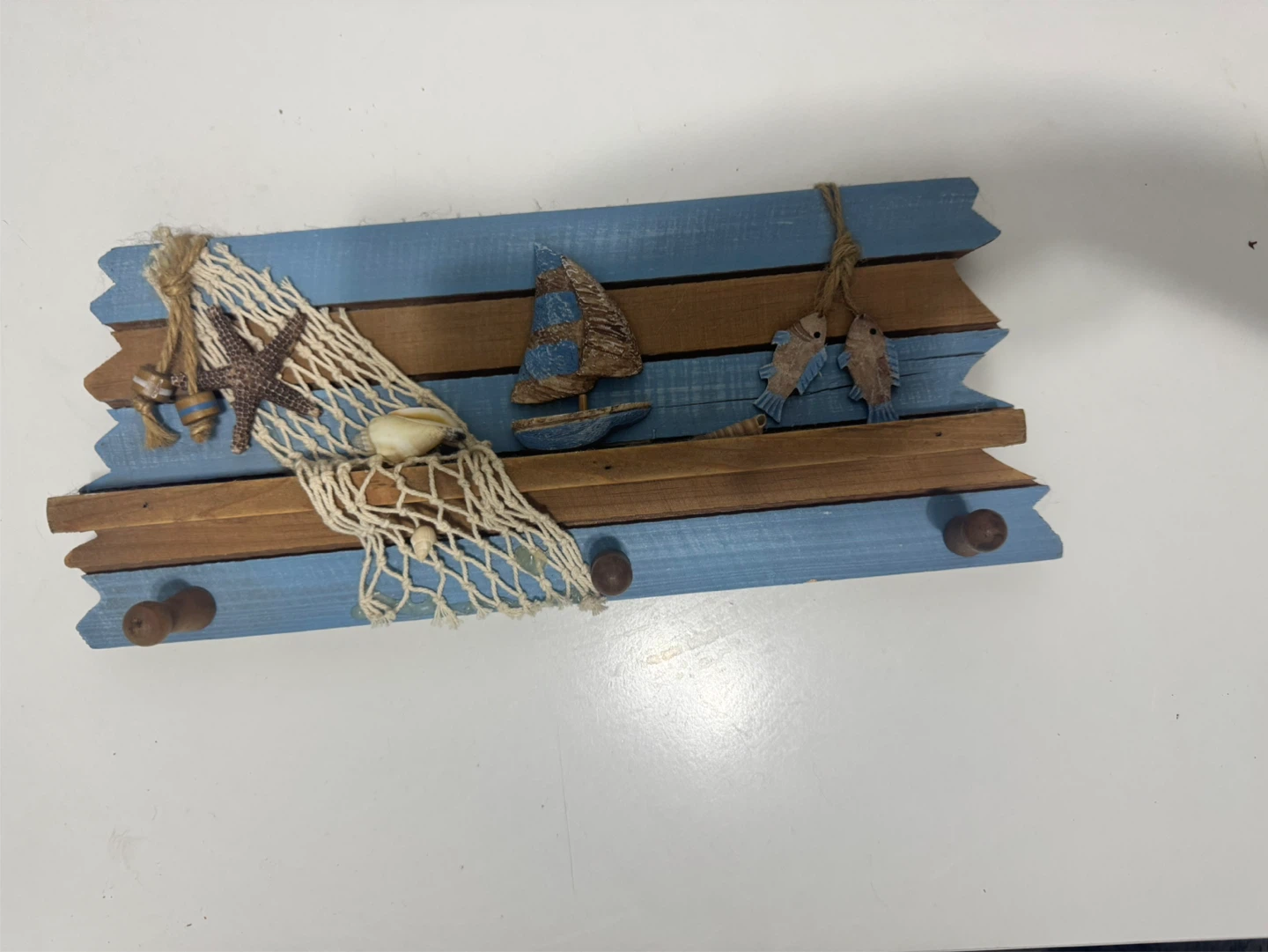 Nautical Themed Wall Decor with Hooks