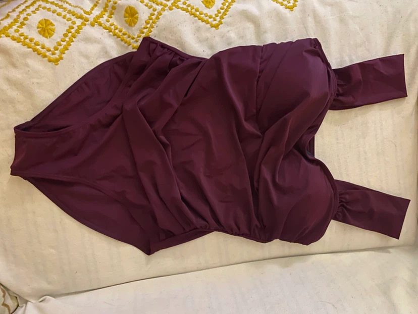 Maroon One-Piece Swimsuit XL