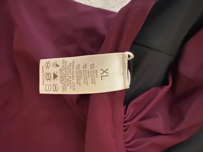 Maroon One-Piece Swimsuit XL - photo 3