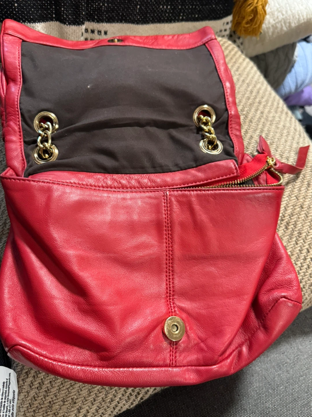 7CHI Leather Bow Clutch with  Gold Chain - photo 2