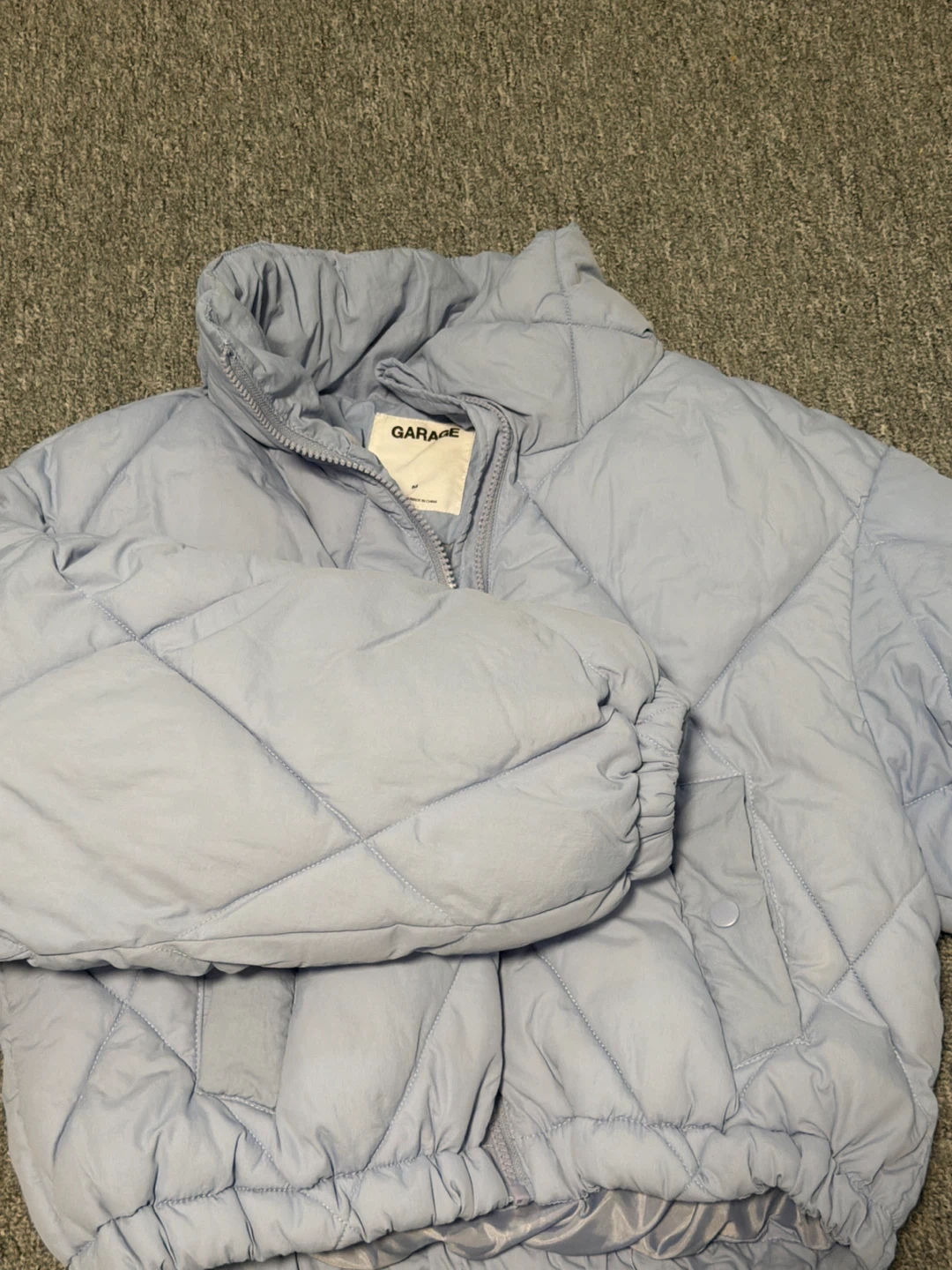 GARAGE Puffer Jacket - Light Blue - photo 3