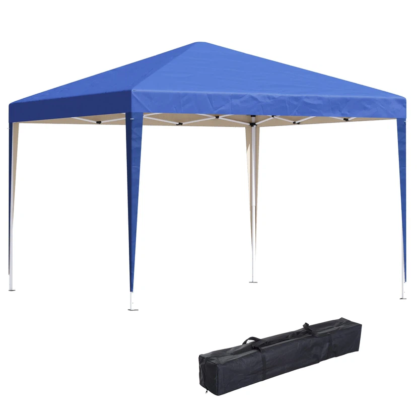 Outsunny 10 x 10ft Folding Pop Up Canopy Tent Outdoor Gazebo