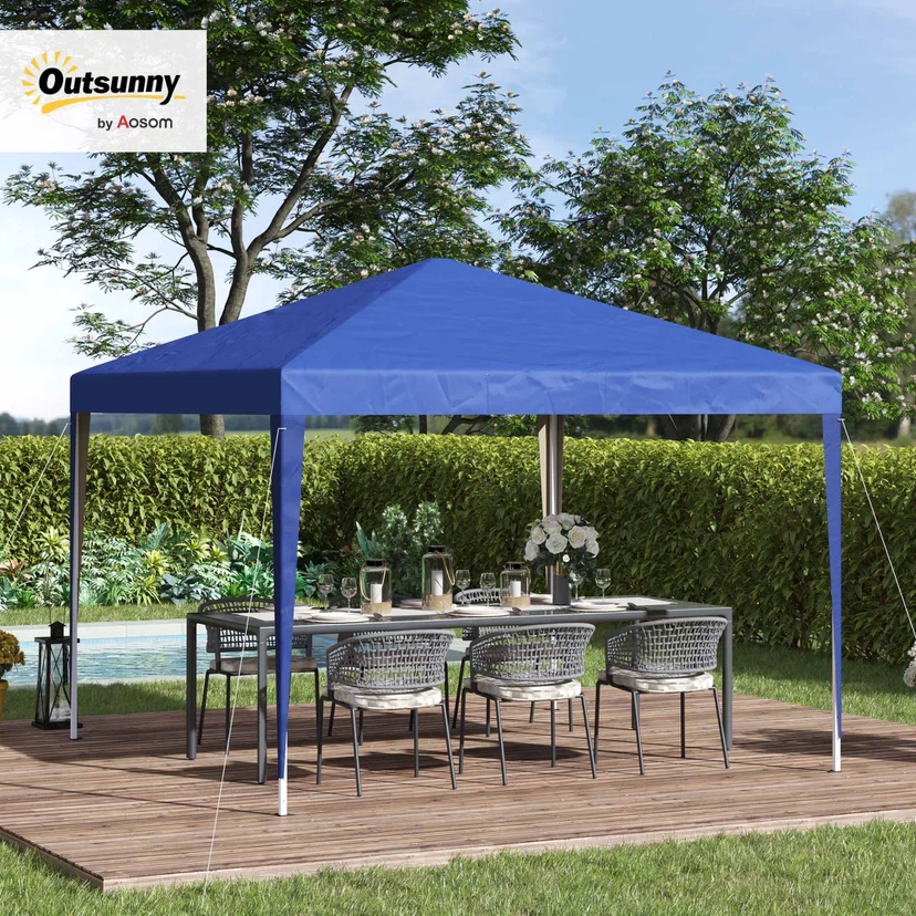 Outsunny 10 x 10ft Folding Pop Up Canopy Tent Outdoor Gazebo - photo 2