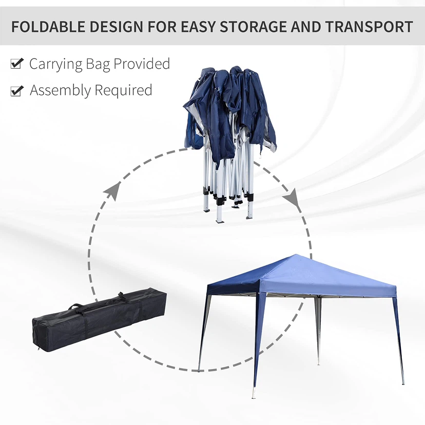 Outsunny 10 x 10ft Folding Pop Up Canopy Tent Outdoor Gazebo - photo 5