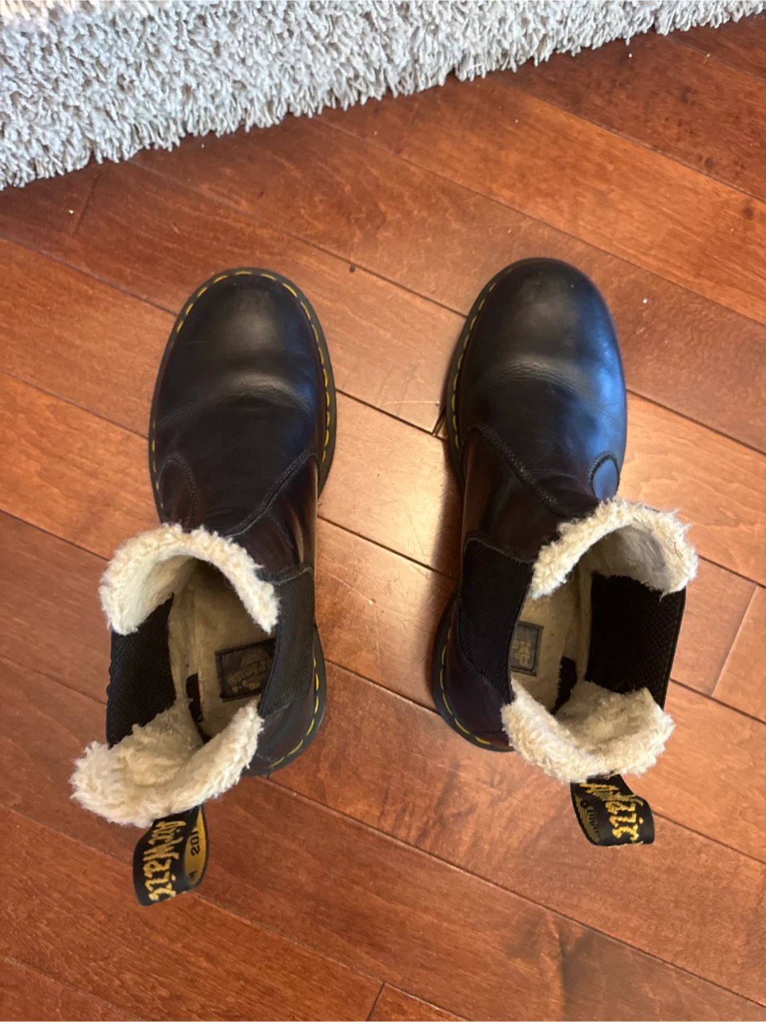 Dr. Martens Black Leather Fur Lined Chelsea Boots - photo 3