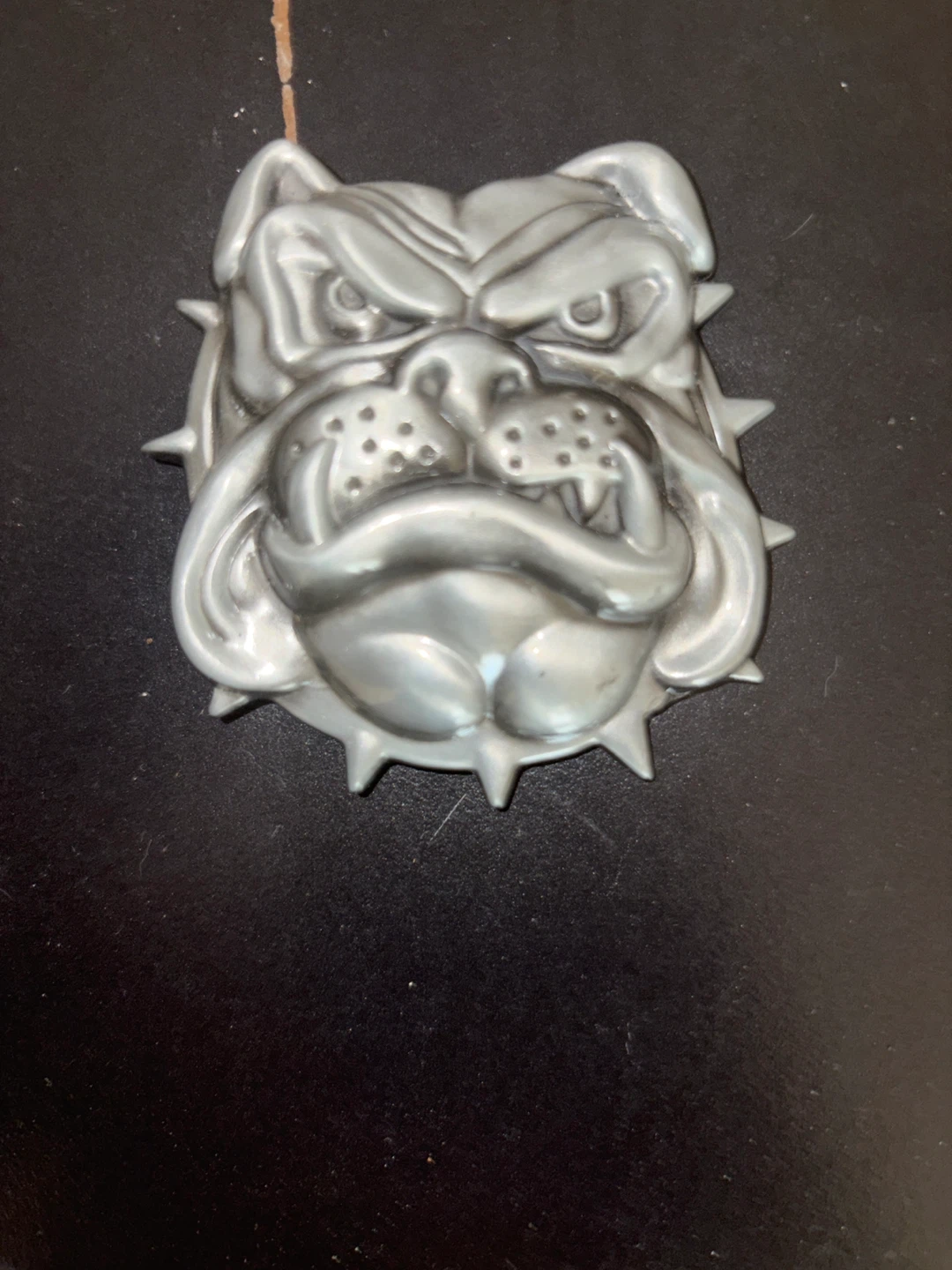 Skeleton Hand and Bulldog Belt Buckles