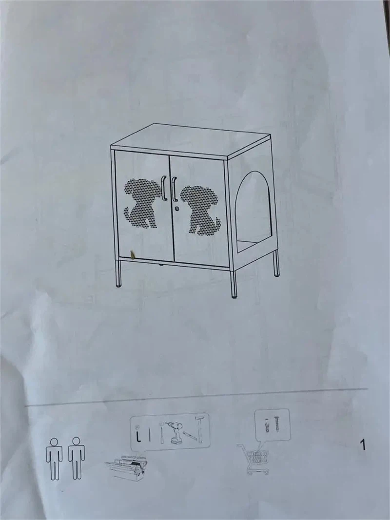 Modern Hidden Cat Litter Cabinet – Purple - photo 2
