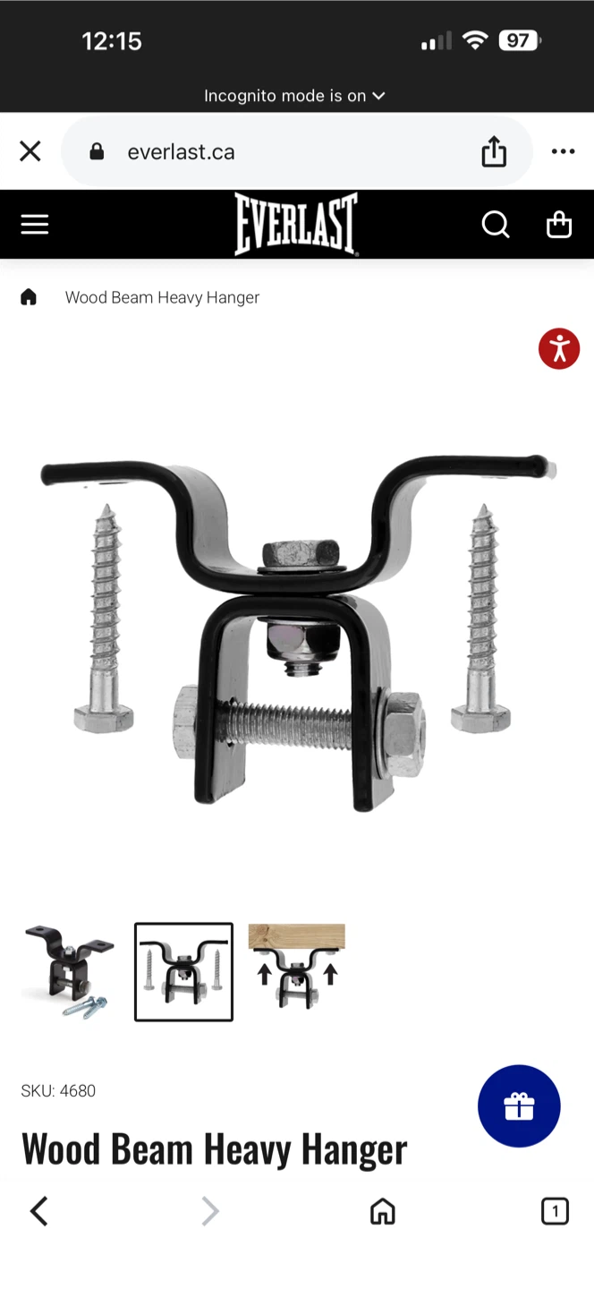 Everlast Wood Beam Heavy Bag Hanger - photo 4