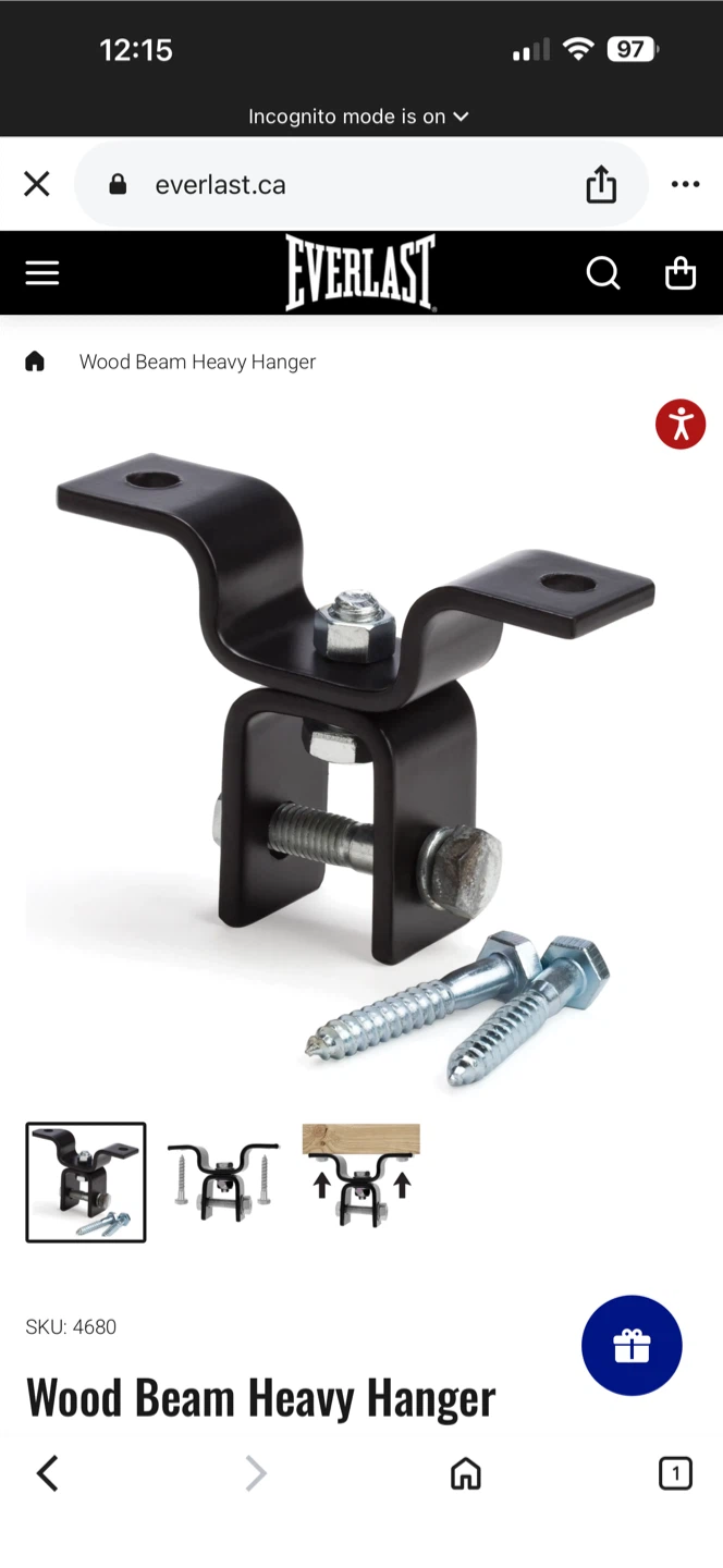 Everlast Wood Beam Heavy Bag Hanger - photo 5
