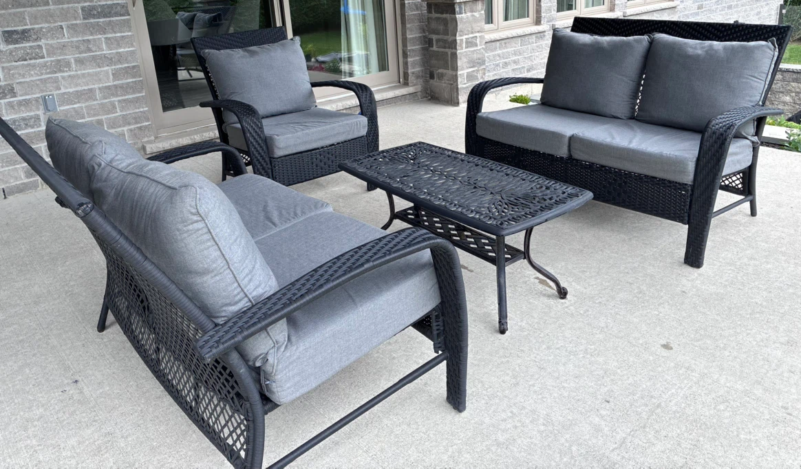 Patio Wicker Furniture Set with Cushions