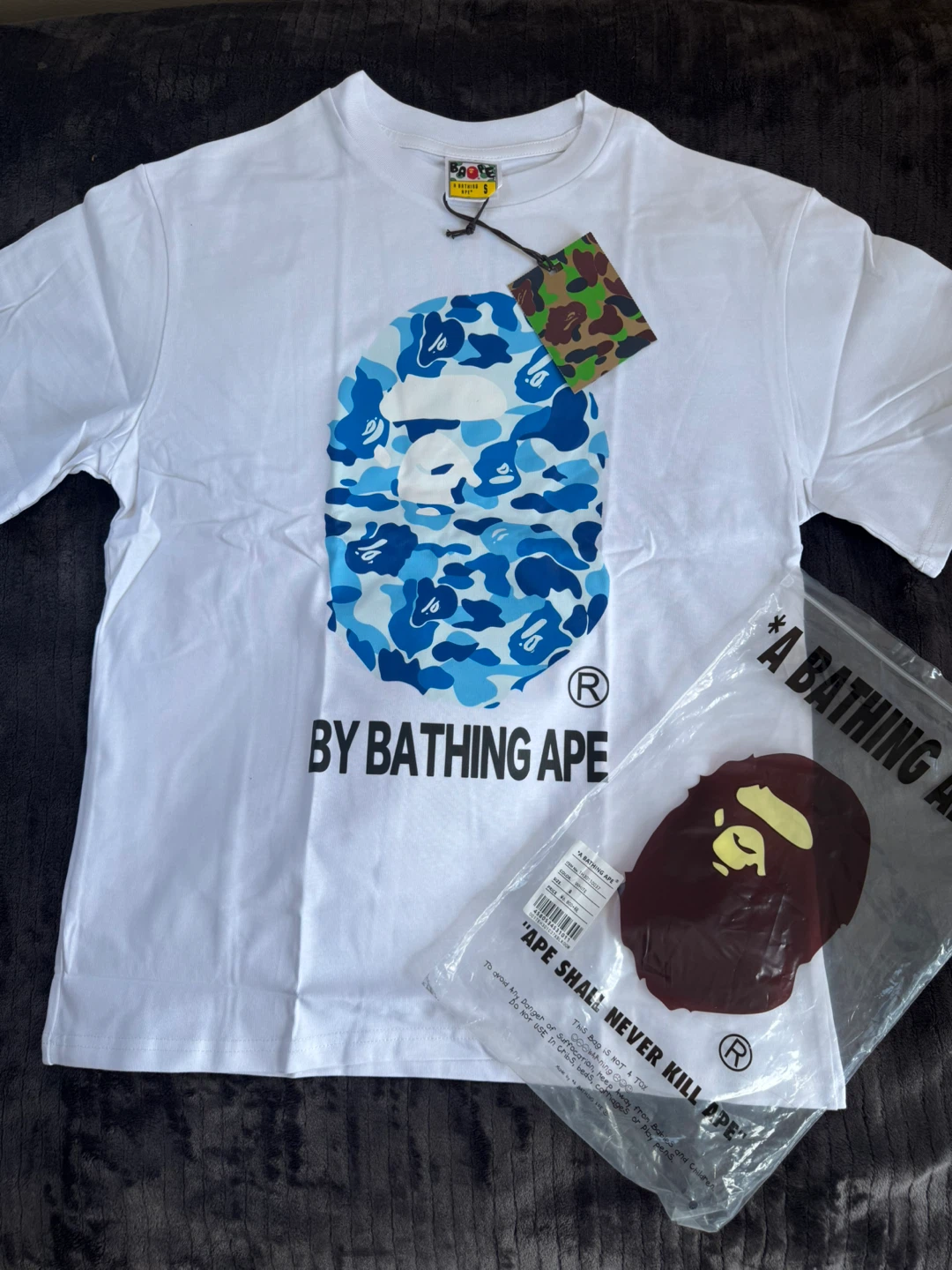 A Bathing Ape White Camo T-Shirt - Size M