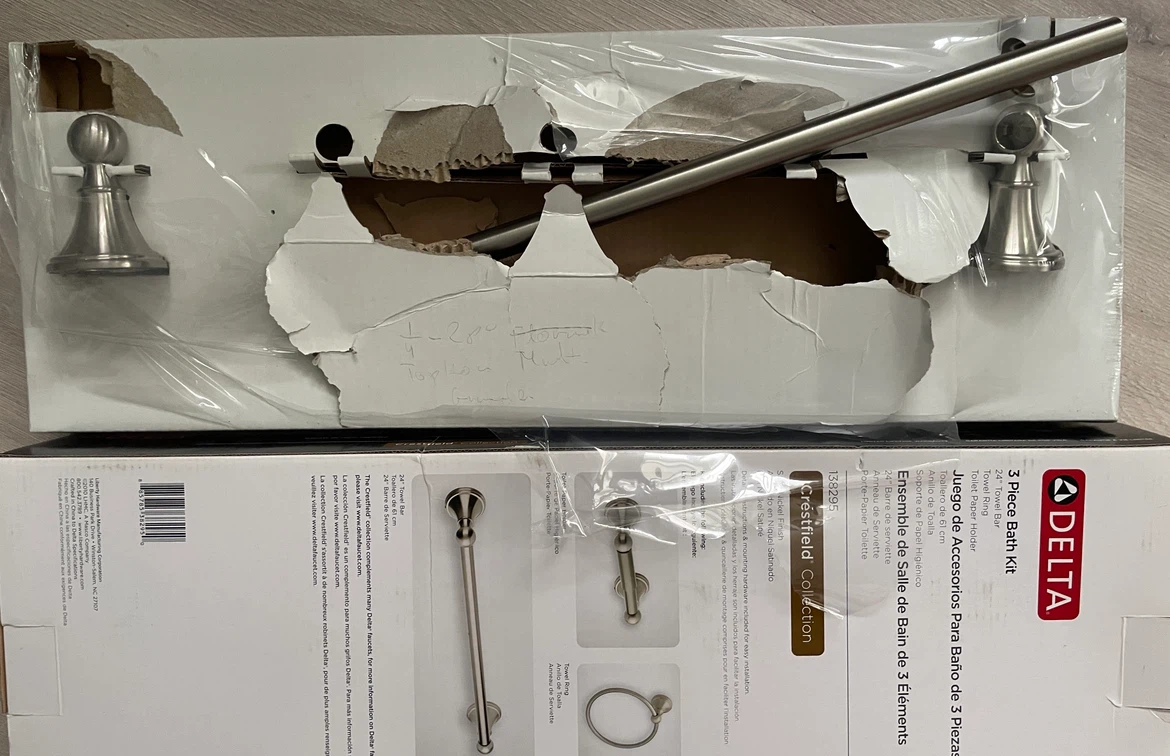 Delta 3 Piece Bath Kit - Towel Bar Only - photo 2