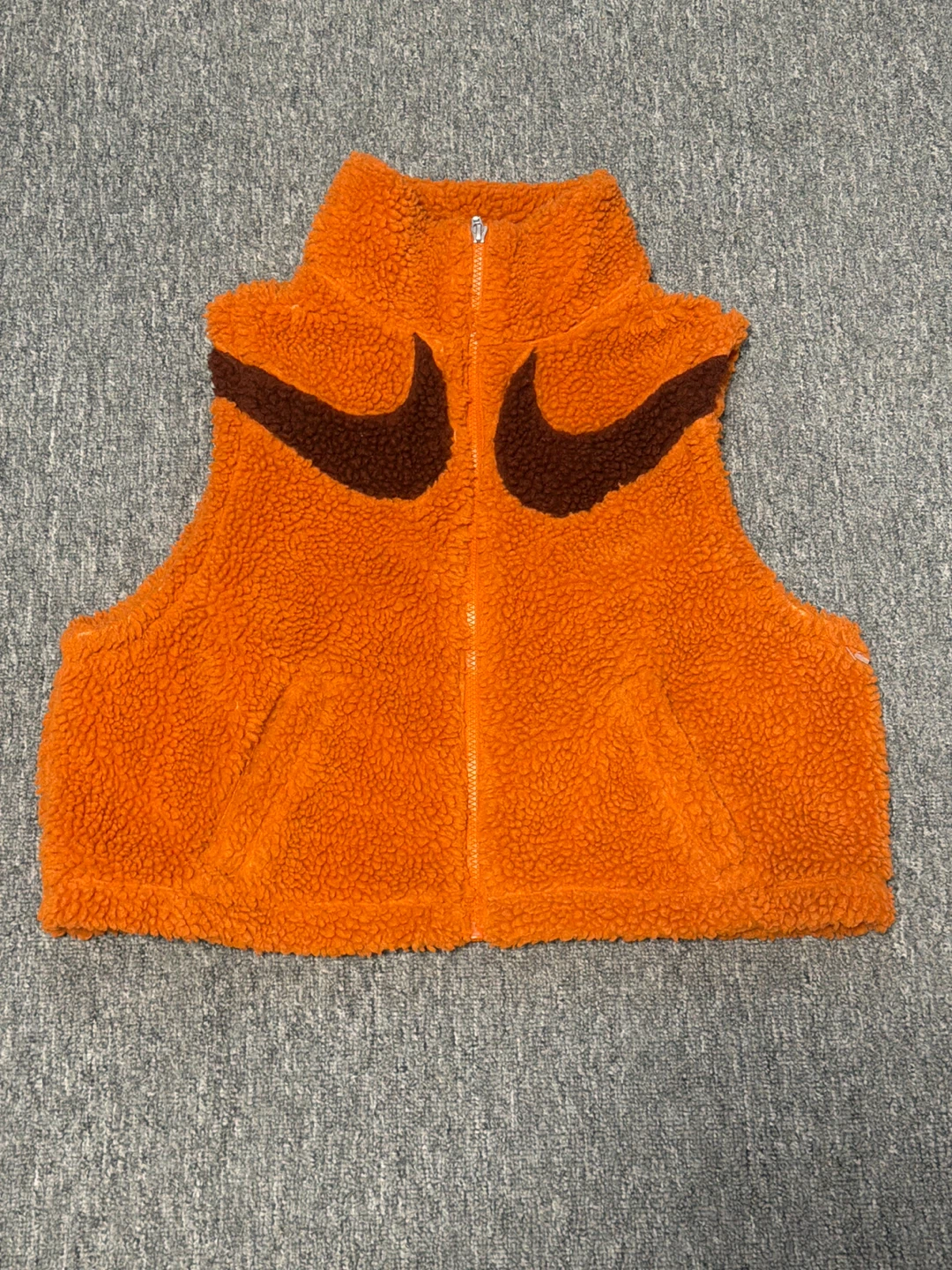 Nike Sherpa Fleece Vest Orange XL