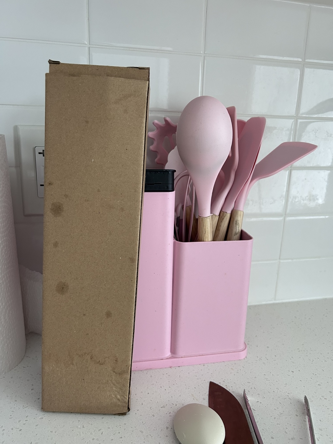 Kitchenware Set - Pink Silicone Utensils with Knives - photo 3