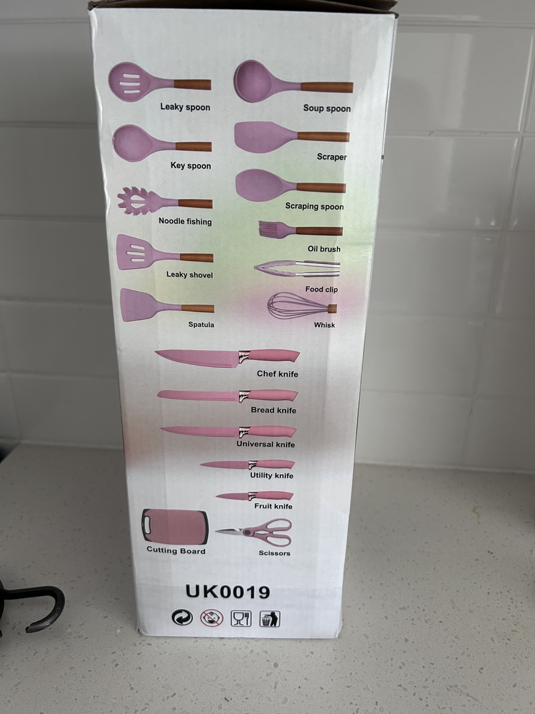 Kitchenware Set - Pink Silicone Utensils with Knives - photo 2