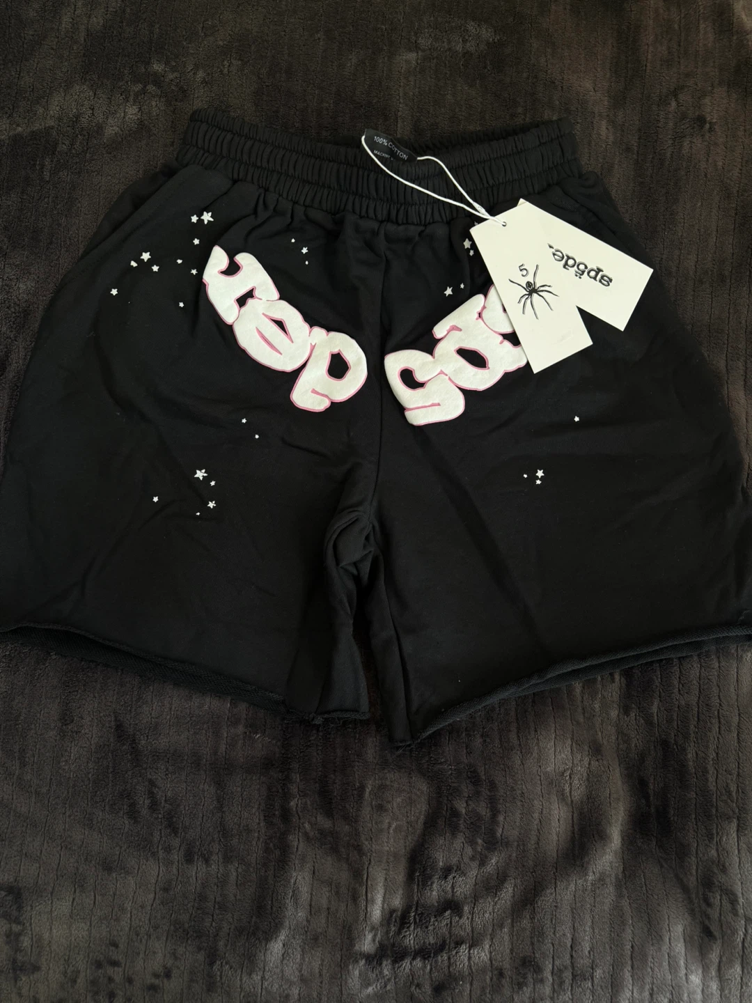 Sp5der Black Shorts