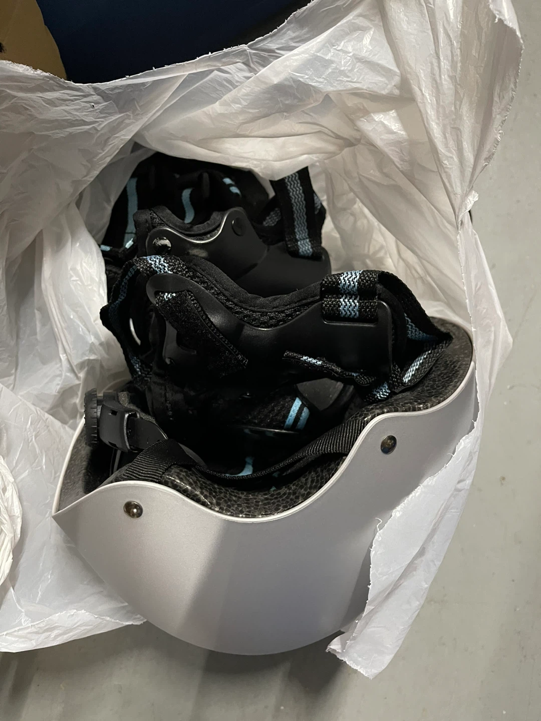 White Helmet and Protective Gear Set